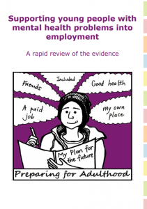 Supporting Young People with Mental Health Problems into Employment A rapid review of the evidence