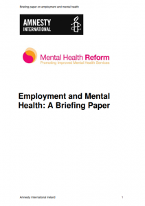 Employment and Mental Health: A Briefing Paper