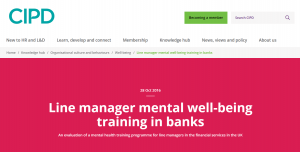 A New Approach to Line Manager Mental Well-being Training in Banks