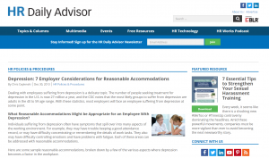 Depression: 7 Employer Considerations for Reasonable Accommodations
