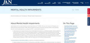 Accommodation and Compliance Series: Employees with Mental Health Impairments