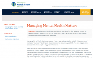 Managing Mental Health Matters