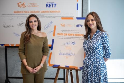 Estéfani Espín, Presidenta de Fundación Rett y  Pierangela Sierra, CEO de Tipti.