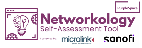 "Networkology Self-Assessment Tool" in purple text on a white background. 