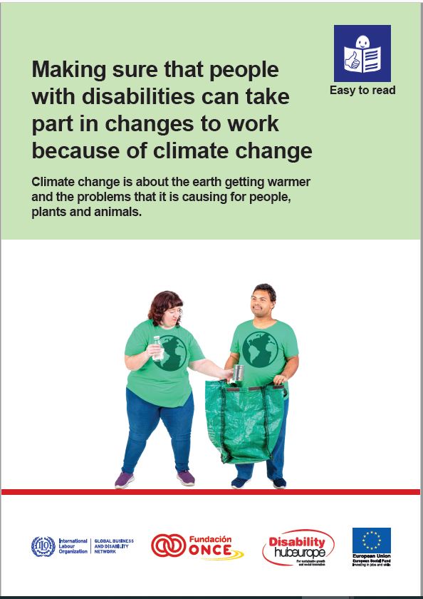 Making sure that people with disabilities can take part in changes to work because of climate change